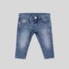 Kids Denim Jeans - Denim Material, Regular Fit, Faded Blue Wash