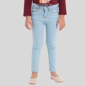 Girls Blue Basic 5 Pocket Jeans